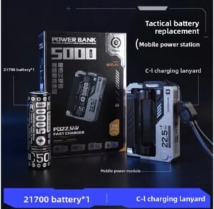 POZZ 5000MAH POWERBANK+ FULLY COMPATIBLE SUPER 22.5W FAST CHARGER